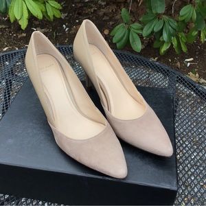 Cole Haan Grand.OS Mink Suede / Nude Pumps, Size 7 EUC